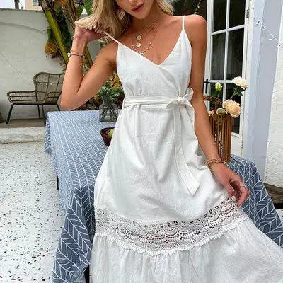 Hippie Weißes Licht Kleid Vintage