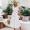 Retro Weiß gestreiftes Kleid 2021