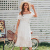 zu verkaufen Weißes besticktes Landhauskleid billig