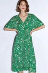 Bohemianisches schickes grünes langes Kleid Stern