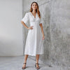 Boho Chic Einfaches und leichtes weißes Kleid Stil