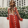 Das rote böhmische lange Kleid Hippie