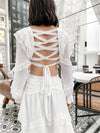 Leichtes und sexy weißes Bohème-Kleid trend