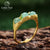 Lotus Fun Real 925 Sterling Silber 18K Gold Ring Handgefertigter Feinschmuck Naturstein Kreativ Erbsenschoten Design Ringe für Frauen 2019