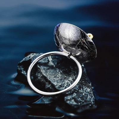 Lotus Fun Real 925 Sterling Silber Feinschmuck kreativer natürlicher handgefertigter Designer poetischer Schwan im Meer Ringe für Frauen Schmuck Hinweis