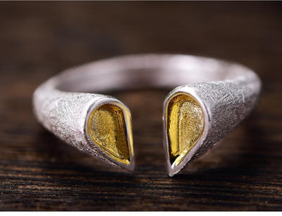 Ring aus 925 Sterling Silber Echt Lotus Lustig, natürliches kreatives Design, Hochwertiger Schmuck, Liebesherzringe für Frauen, Schmuck kompliziert gewebt