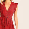 Schickes rotes Bohème-Kleid für ein Boho-Leben