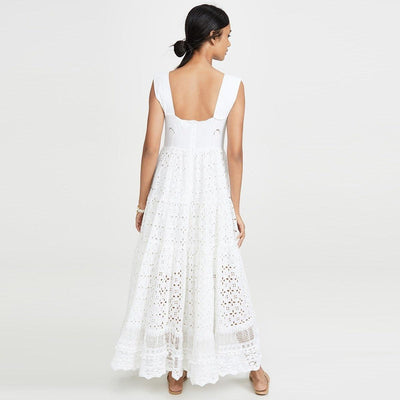 Weißes Kleid Schickes breites Band billig