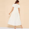 Weißes böhmisch-schickes langes Kleid billig