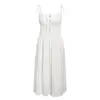 Weißes böhmisches Kleid mit hoher Taille Reizend