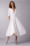 Weißes langes Kleid Bohemianisches Hochzeitskleid Boho-Chic