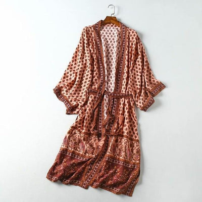 Romantisches böhmisches Kimono-Kleid - Boho-Kleid.com