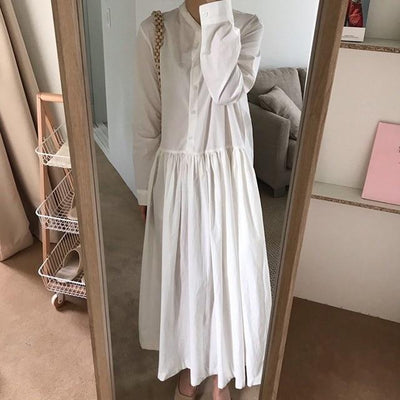 Weißes langes Kleid Boho - Boho-Kleid.com