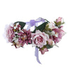 Blütenkrone Weiss-Violett - Boho-Kleid.com